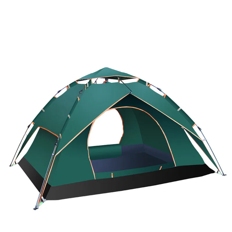 

Double Layer 3 or 4 Person Luxury Automatic Picnic Large Tent Waterproof Family Camping Tent, Green,blue,orange