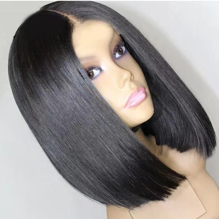 

Deep Parting 13*6 Lace Wig Brazilian Hair Short Bob Lace Front Human Hair Wig