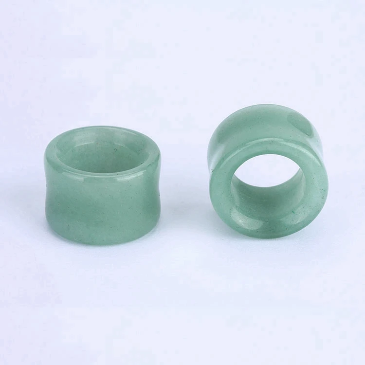 

Popular Design Green aventurine tunnel plug hole Natural Stone Ear Tunnel Piercing Jewelry