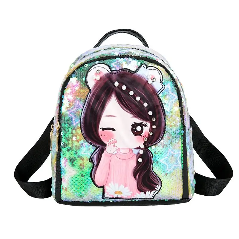 

Wholesale Girl Primary School Backpack for Children School Bags in Waterproof Princess Kids Backpack, Black,pink,green,blue,colours