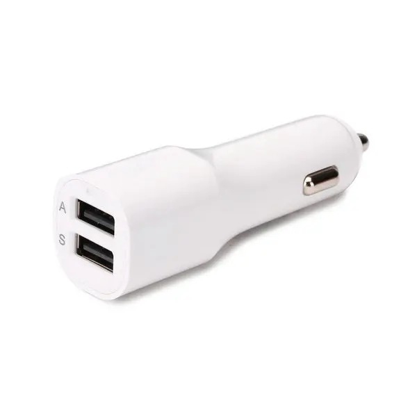 

24W 4.8A 2 Port Dual USB Universal Car Charger with Smart Charge IC Technology White, Black white customized