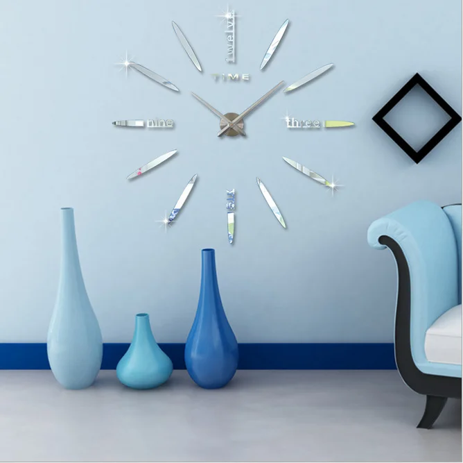 

DIY 3D Novelty modern design Digital & Analog-Digital silent table needle parts alarm wall Clocks