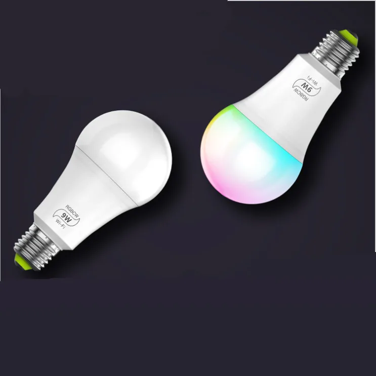 9W Smart LED Bulb WiFi Dimmable E27 Multicolor Light Bulb  Compatible with Alexa Echo Google Home/IFTTT(No Hub Required)