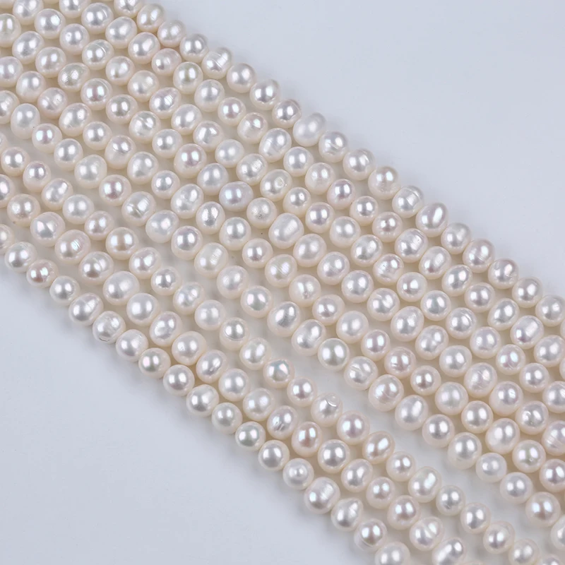 

A Grade 7-8mm Or 8-9mm Potato Shape Freshwater Pearl Strands For Sale