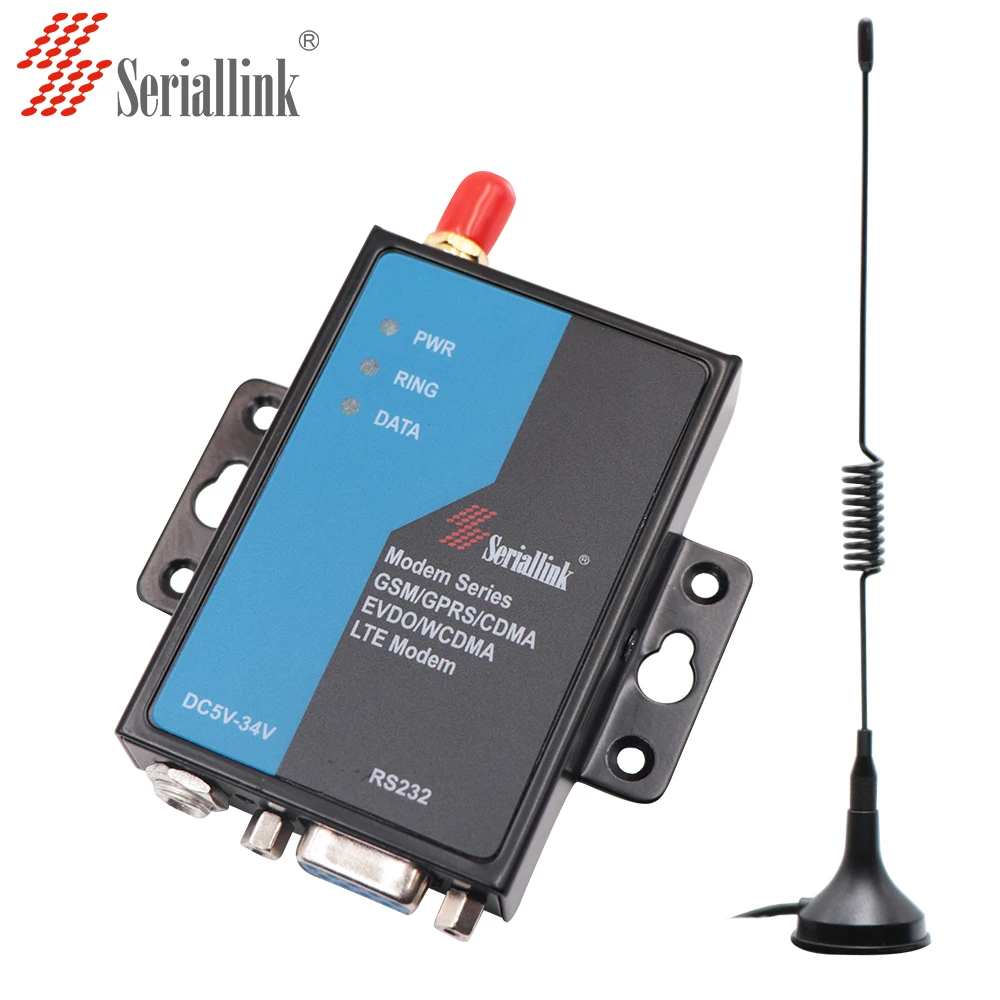 

Seriallink SLK-M200 4G LTE Wireless Alarm SIM card Modem with RS232/USB Interface for SMS, Black