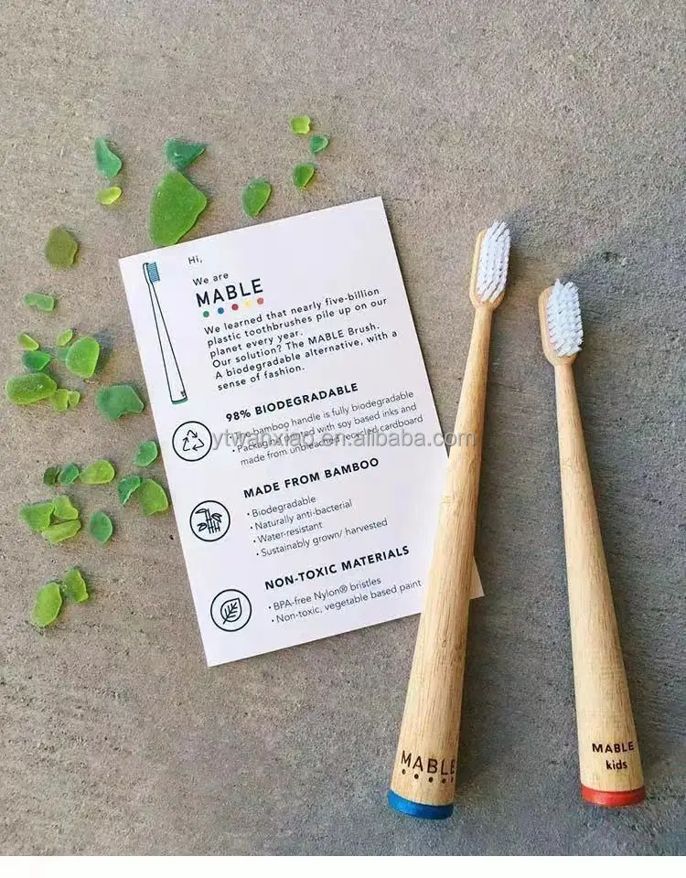 

Bambu Environmental Travel Bamboo Toothbrush for clean teeth brush Case Tube Ready to Ship, Customized color