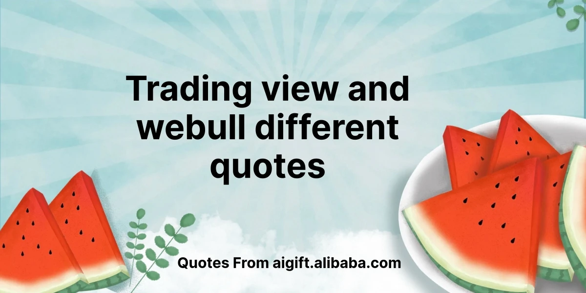 trading view and webull different quotes