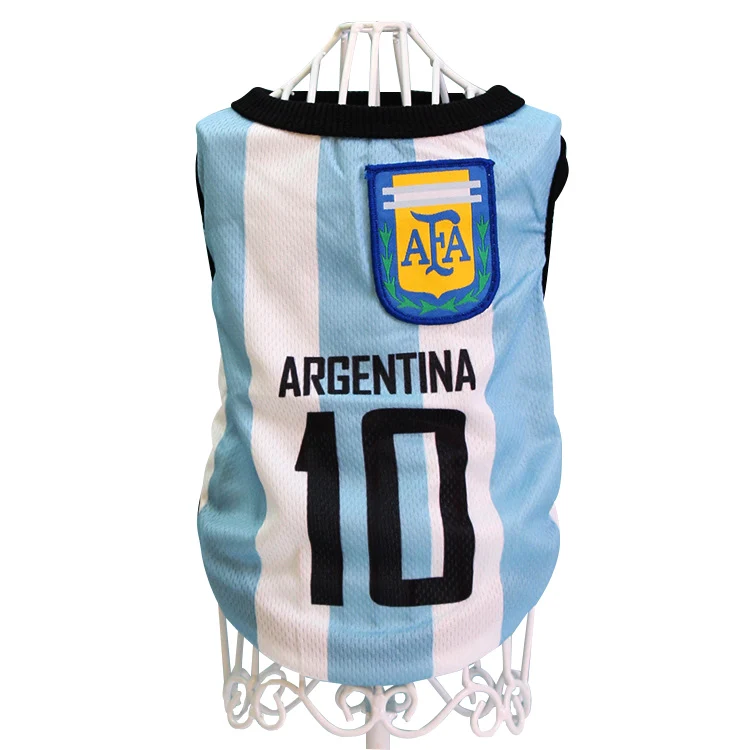 

World Cup Football Small Large Dog Vest Pet Clothes World Cup Football Clothing Puppy Teddy Apparel, Color in stocks