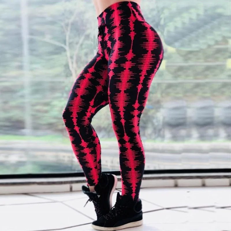 

High quality red and black color running sport leggings leggings yoga, As picture