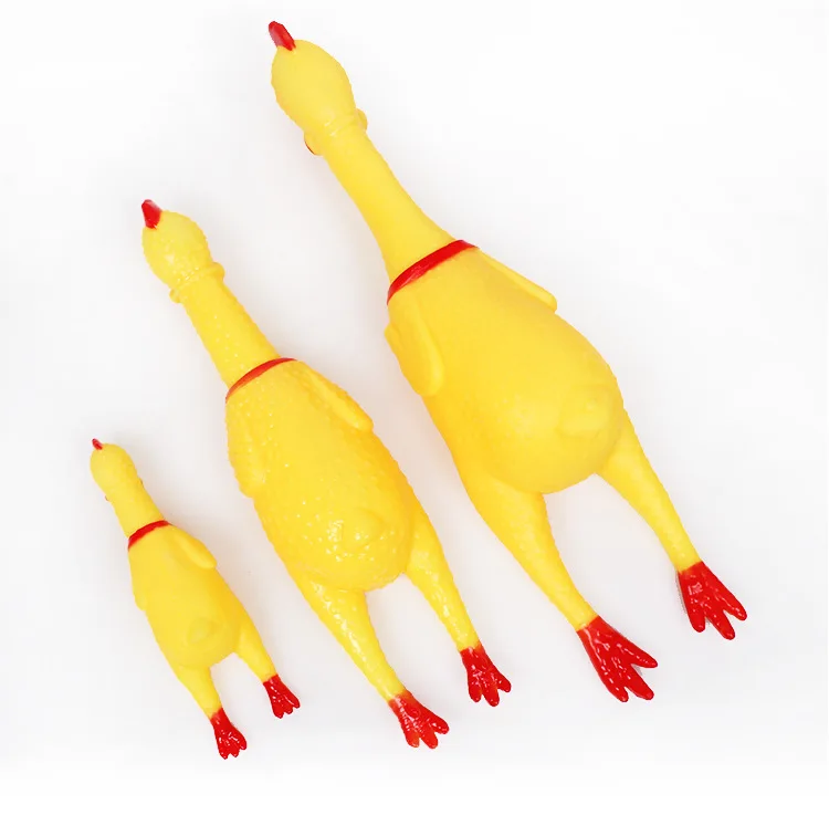 
Squeaky dog toy Screaming Chicken pet chew toy Silicone dog toy 