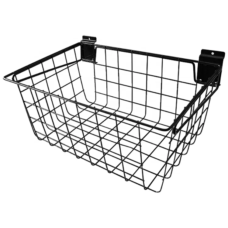 
Wall mounted wire basket pegboard hooks assortment with pegboard bins 