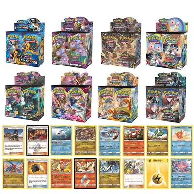 

324/360Pcs/box Pokemon Card Sun & Moon Trading Cards