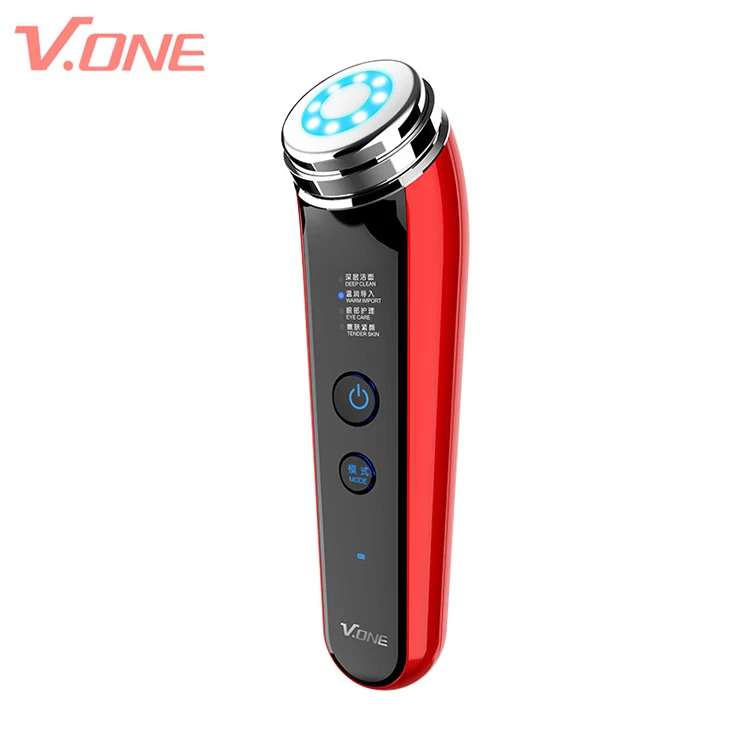 

Portable vibrating beauty machine with ion and ultrasound facial beauty instrument device