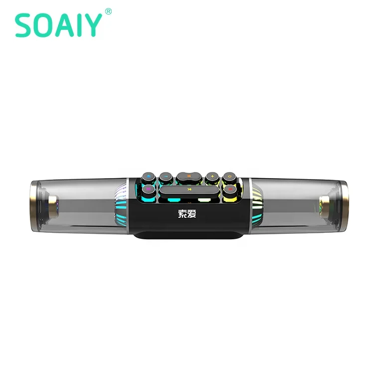 

SOAIY Model SH19 Oval altavoz RGB LED gaming desktop wired speakers blootooth room mini sound bar box speaker