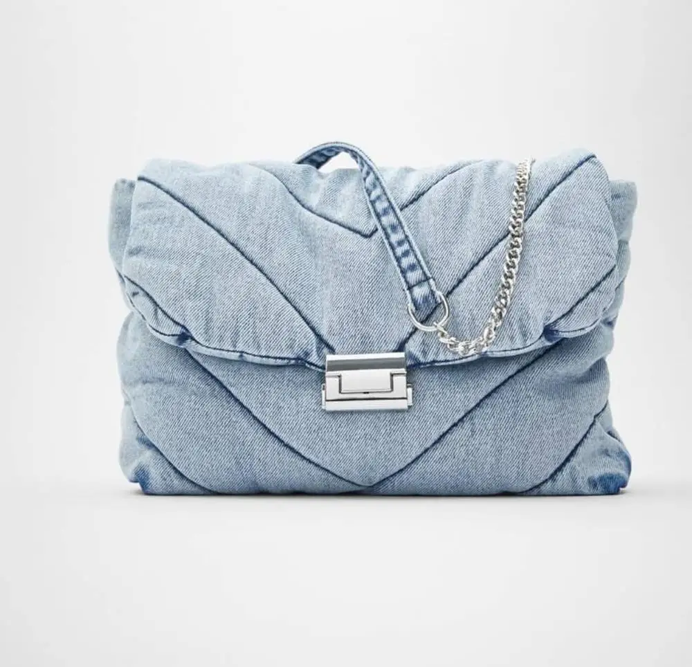 

Luxury designer jeans denim chain crossbody for women 2020 women's handbags shoulder bags messenger female