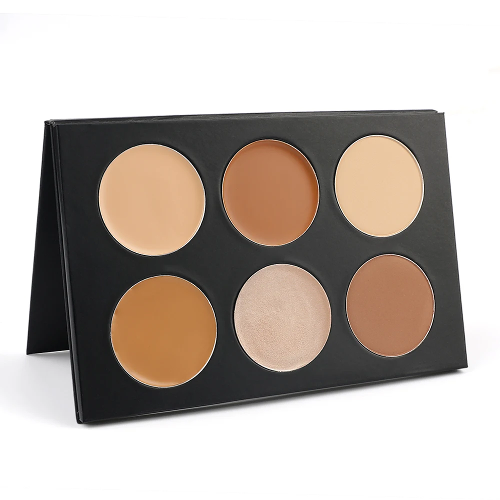 

wholesale high quality private label concealer palette 6 colors contour foundation makeup palette