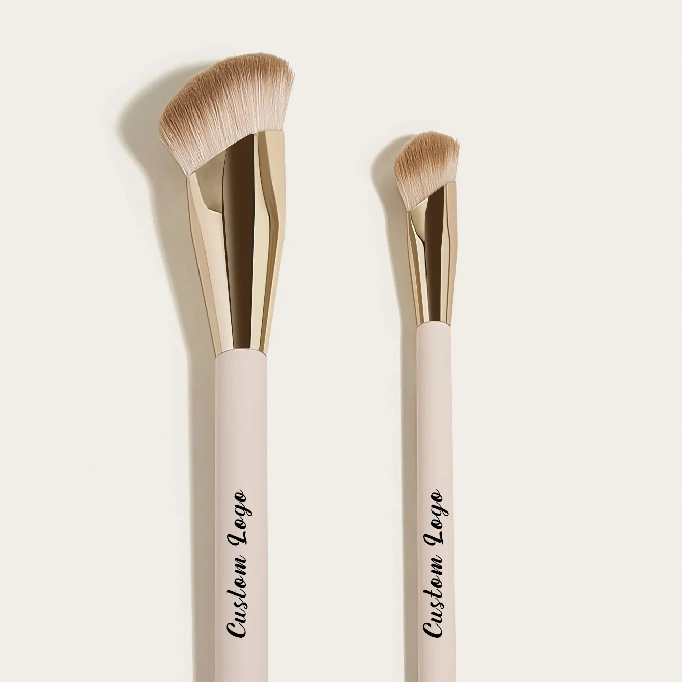 

Makeup High-End Foundation Concealer 2pcs Makeup Brush Set Small Soft Travel Powder Flat Top Makeup Brushes For Cosmetics