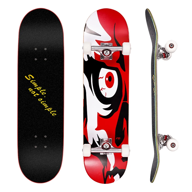 

Wholesale 7 Layers Maple pro custom skate board canadian maple Wood ABEC-11 complete skateboard, Customized