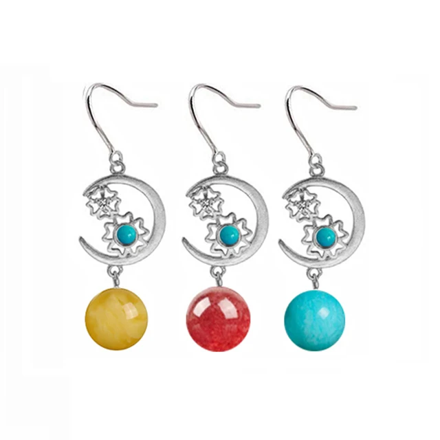 star dangle earrings for woman