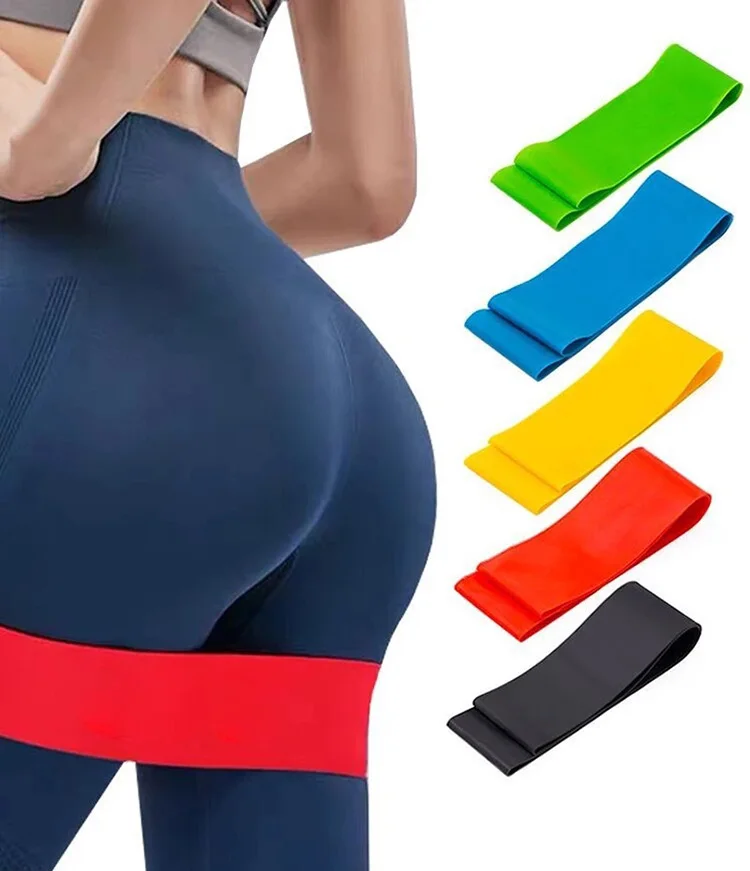 

Custom Make Your Own Logo Bande De Resistance Long Latex Fabric Elastic Fitness Exercise Yoga Resistance Bands For Legs And Butt, Green blue yellow red black