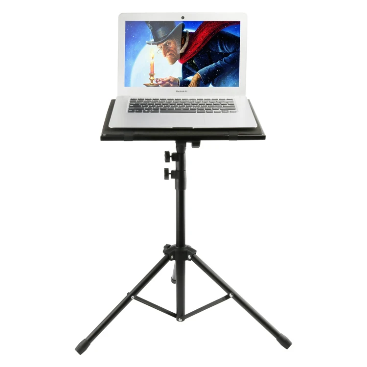 

New Adjustable Laptop Projector Stand Portable Notebook Computer Tripod Stand Foldable DJ Equipment Floor Stand, Black
