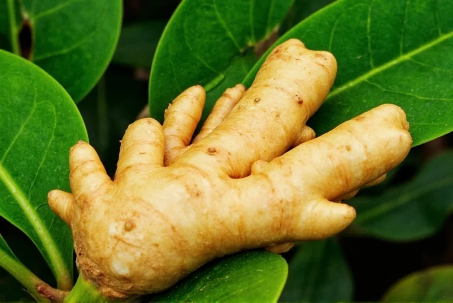 Siam ginger plant showing distinctive heart-shaped leaves and purple flowers