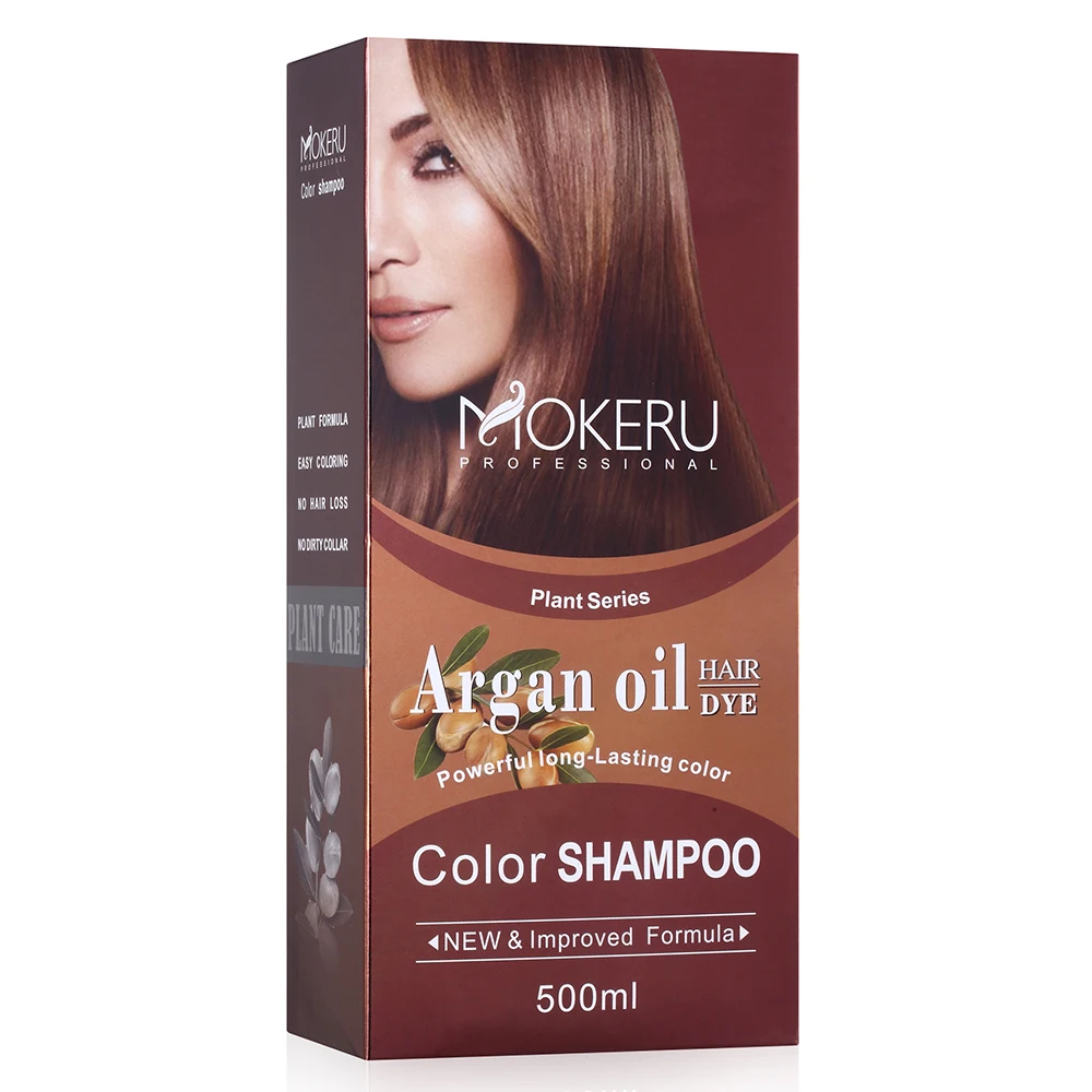 

Accept Customize Dropshipping Wholesale Mokeru Natural Herbal Extract Permanent Gray Hair Dye Shampoo For Color Dye Shampoo, 12 colors