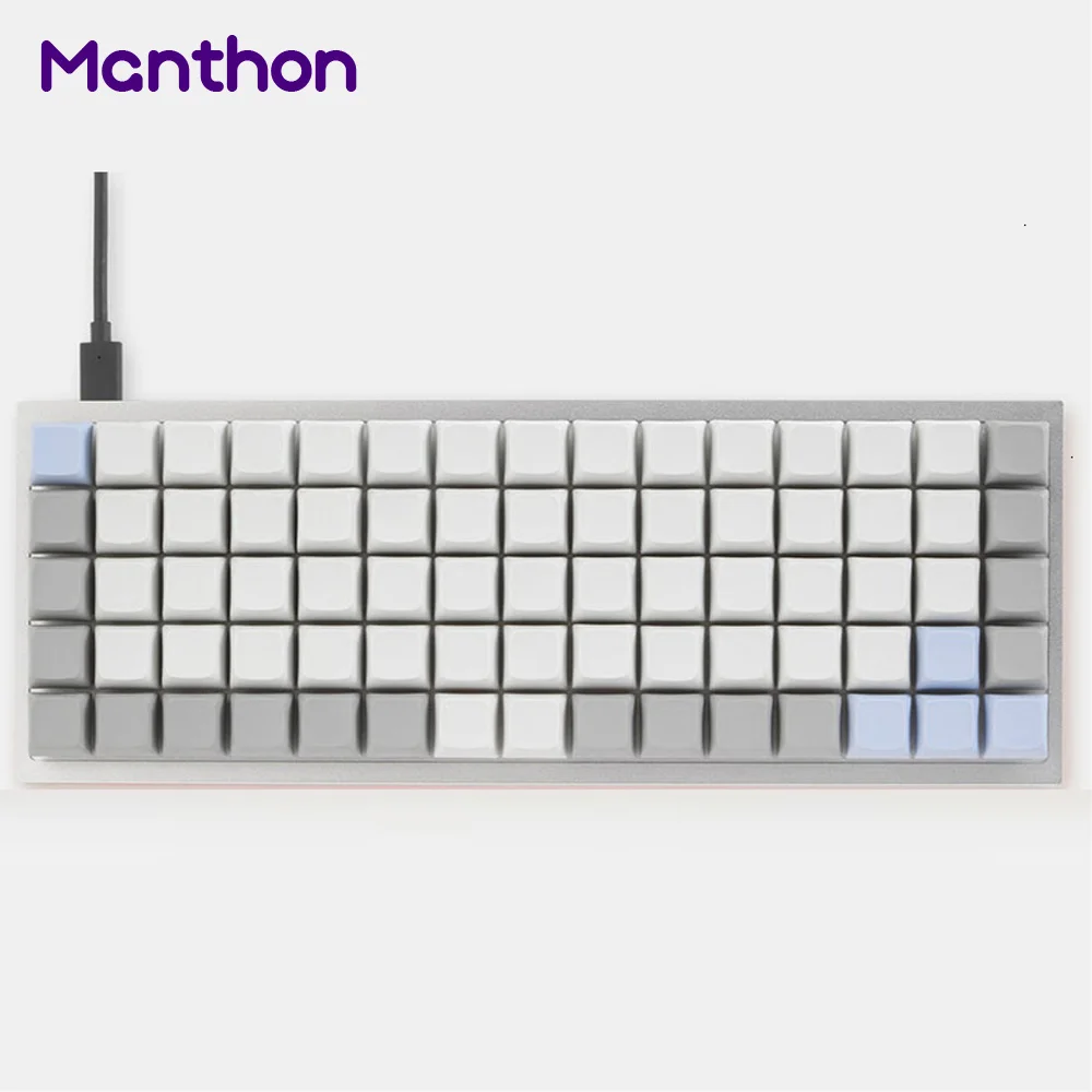 

Idobao ID75 75 Keys Layout QMK Anodized Aluminum Outer Box Hot-Swappable Pcb Board C-Type Interface Mechanical Keyboard, Black white oem