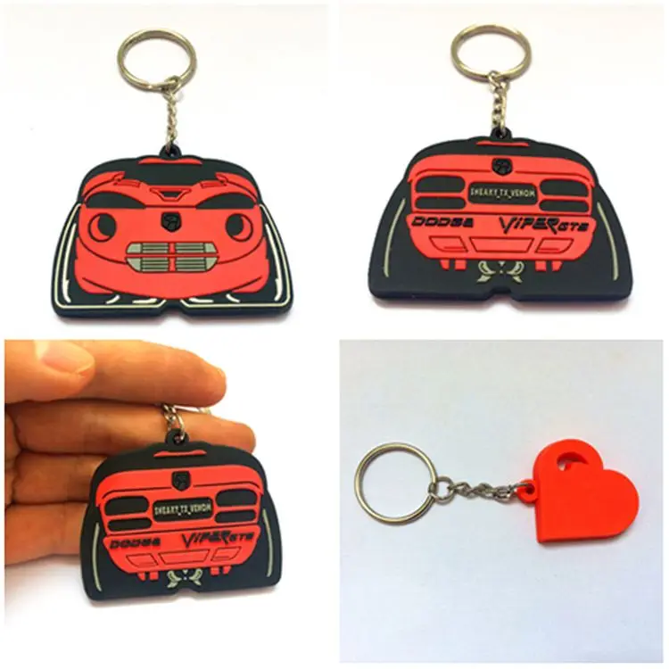 customized rubber key ring