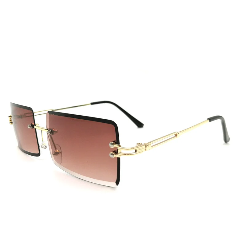 

Fast Dispatch Sample Available Custom Trendy Vintage Rectangular Rimless Small Rectangle Square Shades Sunglasses Women, More than 30 colors, oem colors