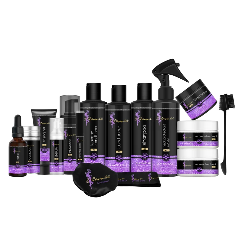 

Styling Hair Products Set Organic Styling Gel And Extra Strong Hold Edge Control Private Label Low Moq