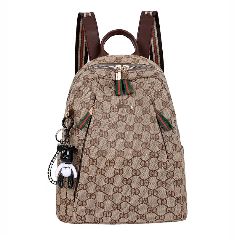 

New design multi pocket soft outdoor travel zipper woman nylon backpack bag