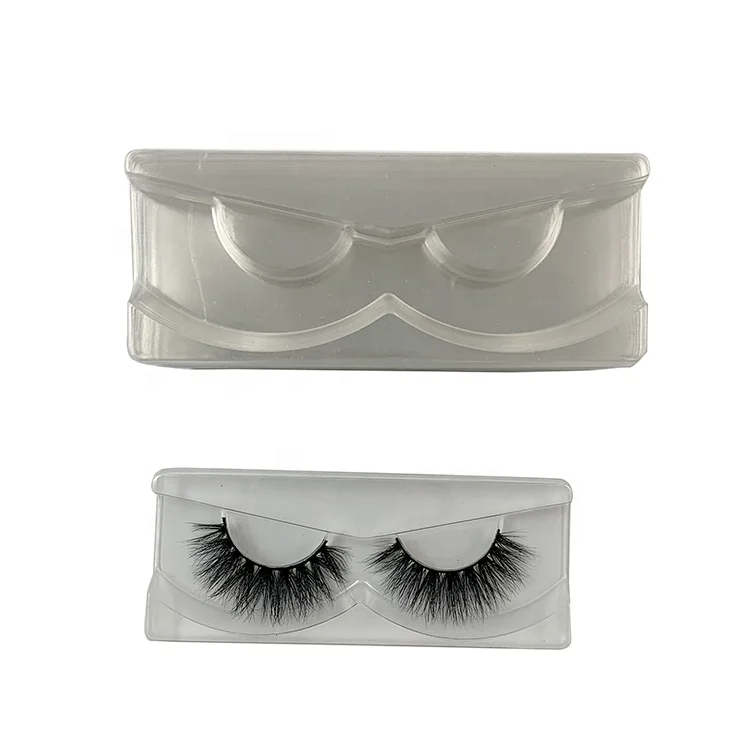 

High quality clear lash tray mink eyelash white insert plastic eyelash packaging Stand