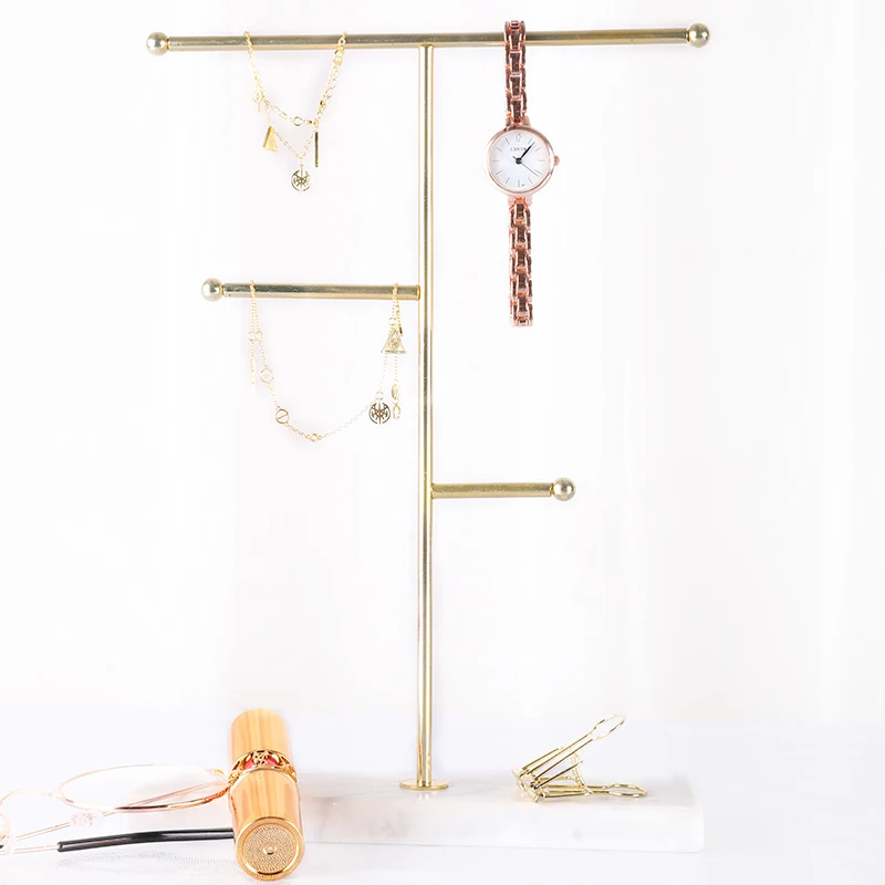 

Multi-functional Display Stand White Marble Jewelry Display Stand with Marble Base Earrings Storage and Dispaly, White/gray/black/green,100%natural
