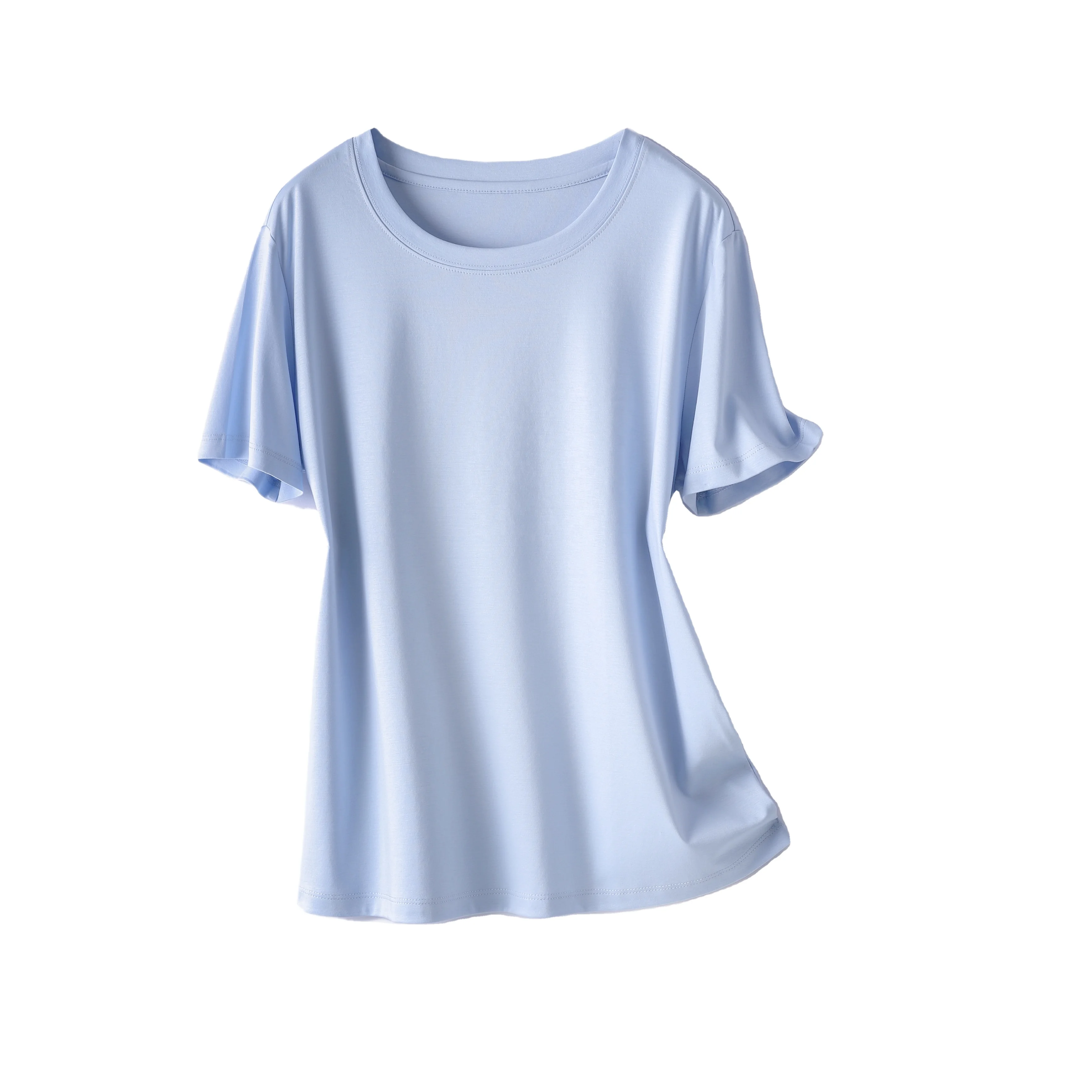 

2021 summer manufacturers direct sales high quality loose sexy real silk T-shirt for women