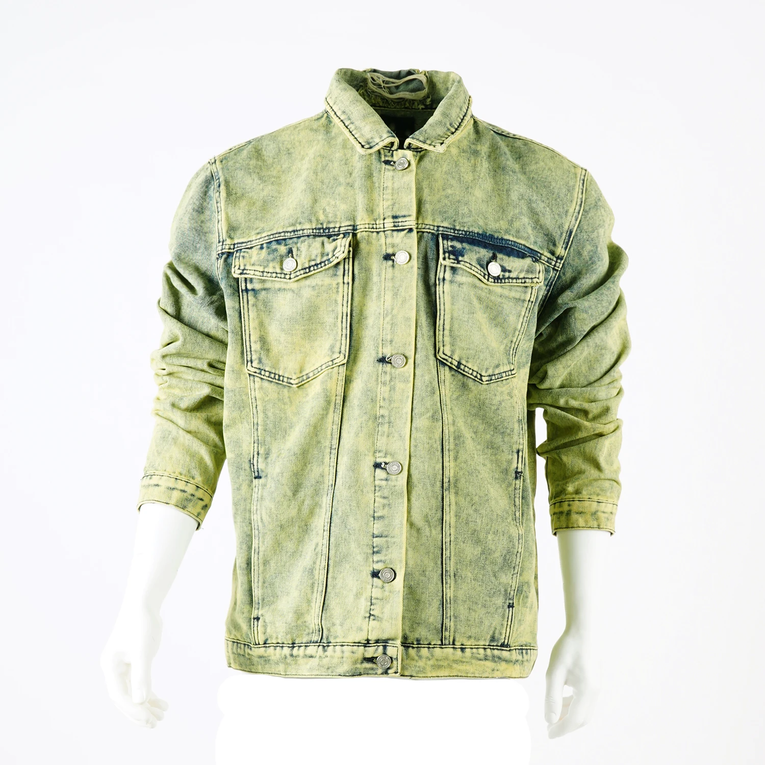 

new style low price jacket  size cotton polyester washed men jackets, Yellow