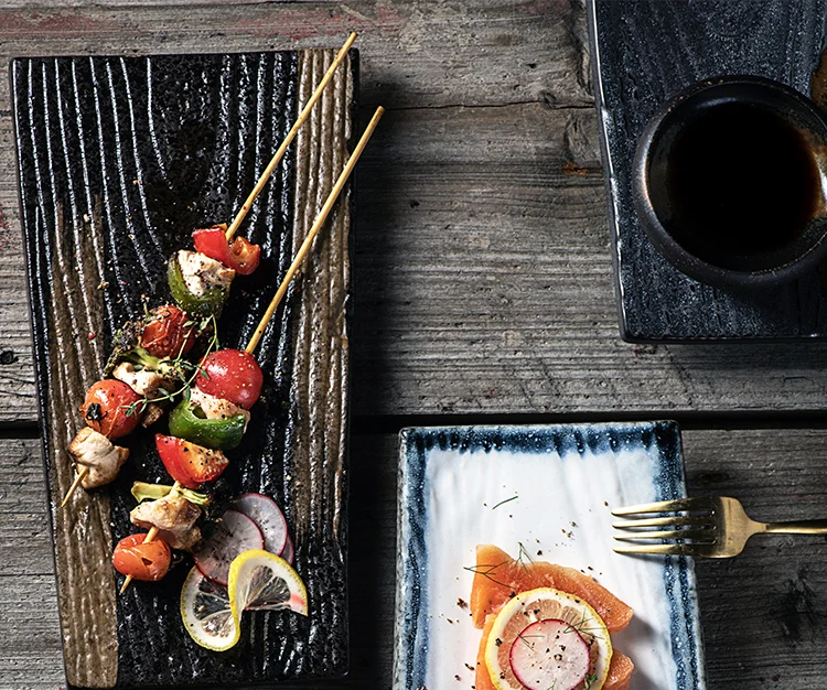 Japanese Sushi Plate Ceramic Display Dishes Serving Salad Platters