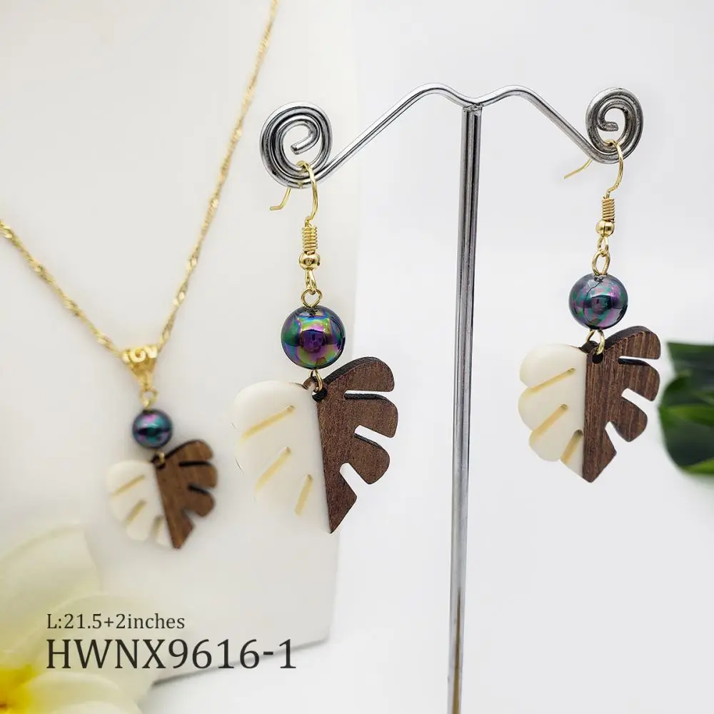 

Best selling monster leaf Acrylic Earrings For Women hawaiian jewelry set colorful Drop Earring, 12 colors