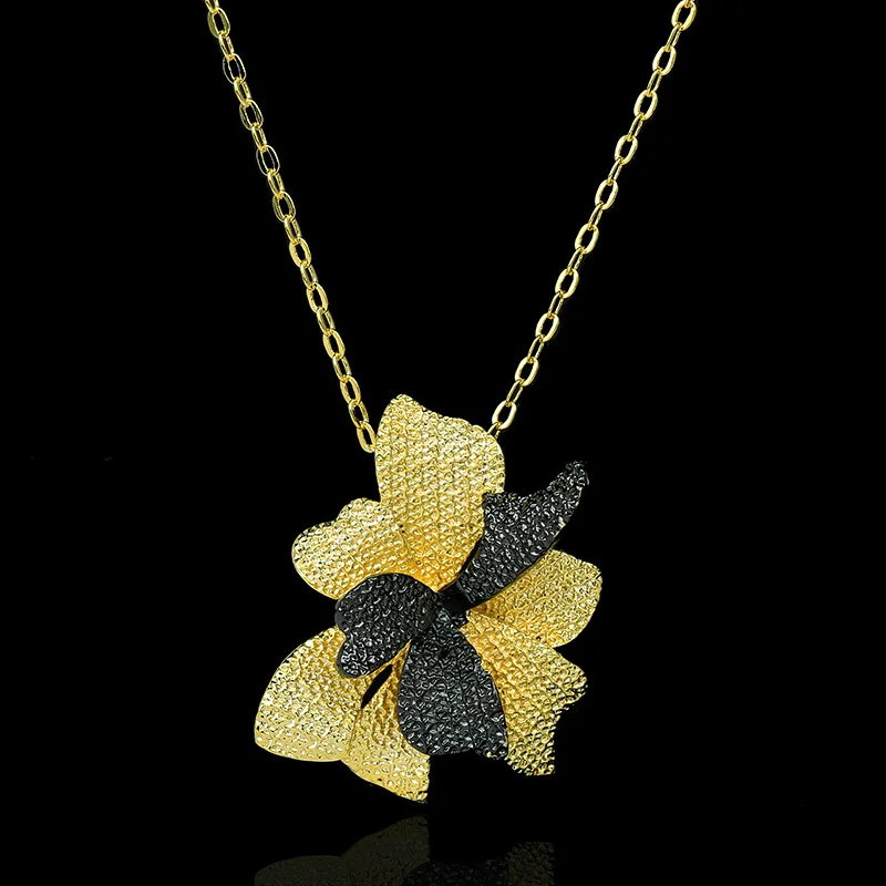 

Fashion Jewelry KYNL0491 Flower Shape pendant Necklaces For Women, Gold