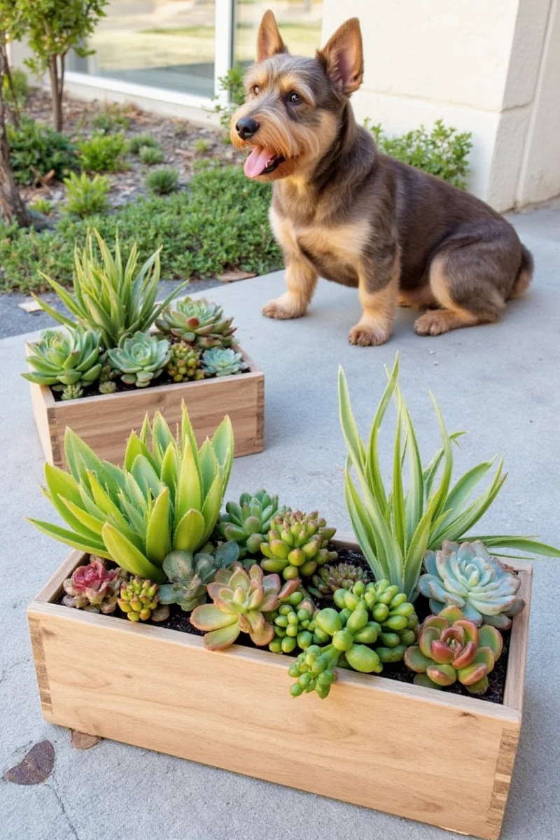 Wooden raised garden bed with built-in pest barriers and proper drainage, ideal for outdoor use.