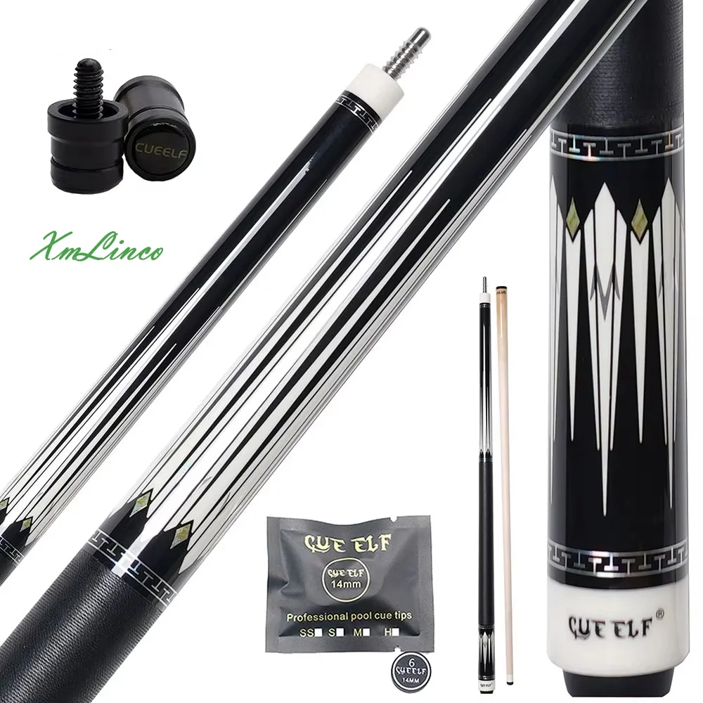 Xmlinco Billiard Pool Cue High Technolog Linen Warp Y Professional 12.5mm Tip Size 58 Inches Hard Maple Shaft