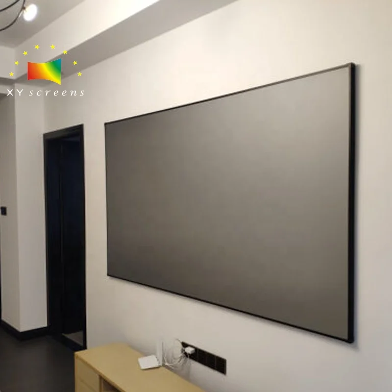 
120 inch 16 9 format fixed frame daylights alr projector screen narrow frame 4k/3d projection screen 