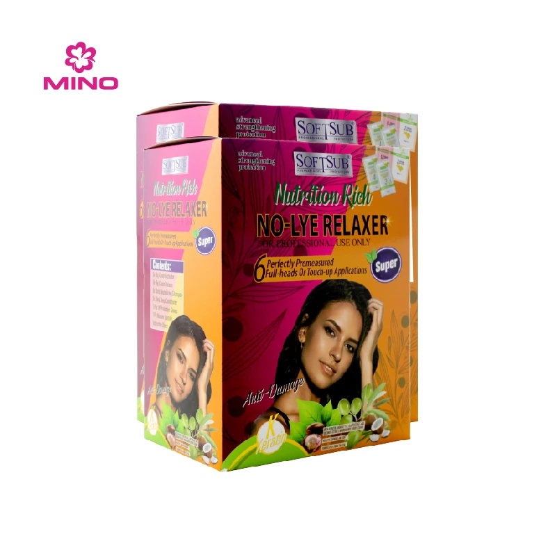 

OEM Sachet no-lye Private Label Hair Relaxer Containing wash protect