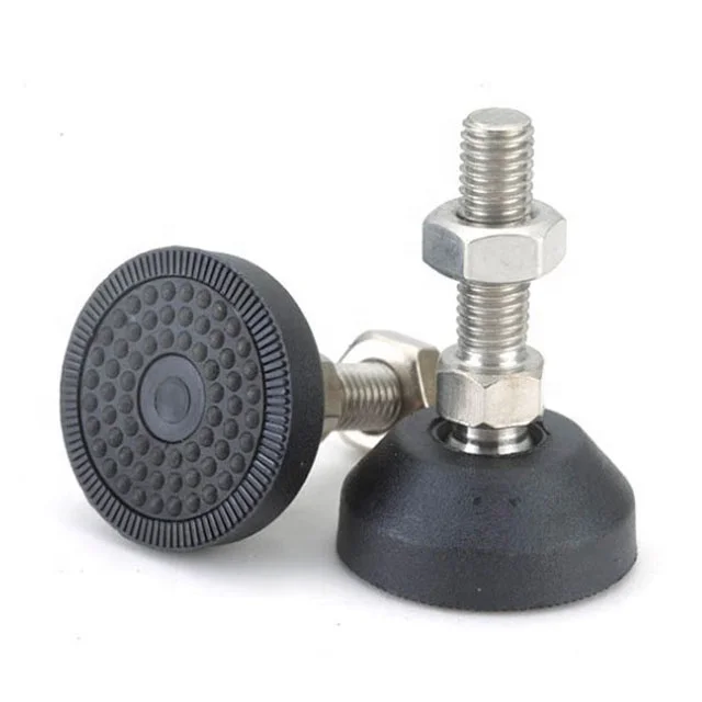 Heavy Duty Furniture Leveler Feet Industrial M8/M10/M12/M14/M16/M20/M24 Rubber Swivel Nylon Adjustable Leveling Feet Workshops