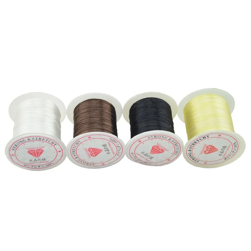 

Elastic Crystal Thread Hair Extensions Threads, Black, brown, blonde, white