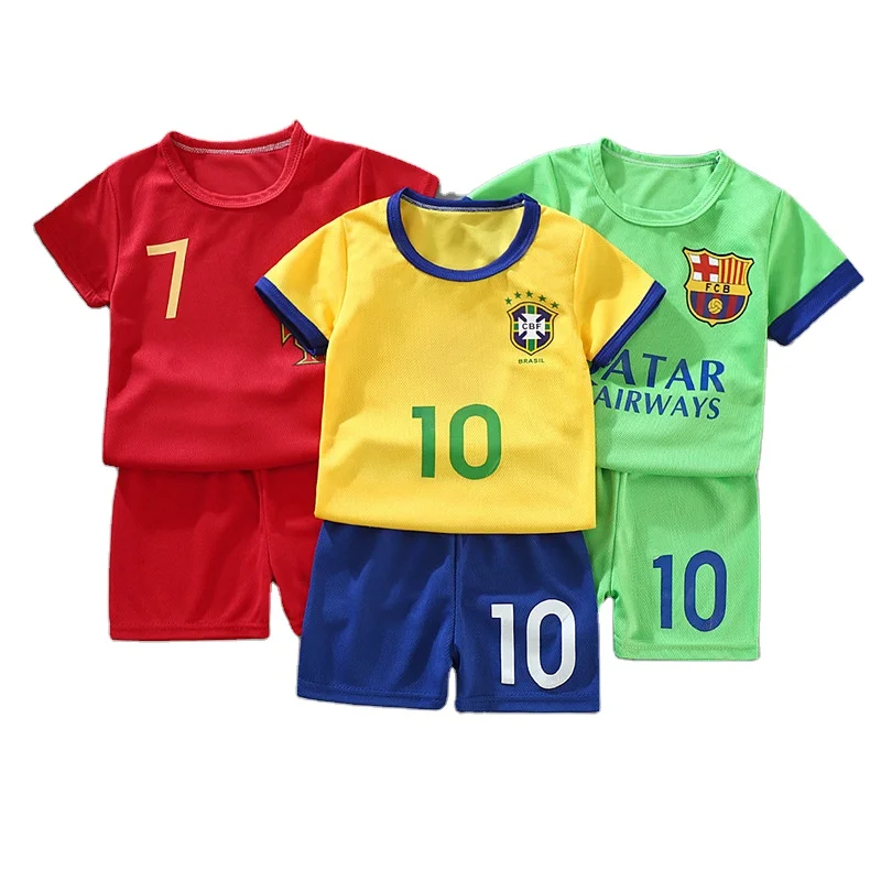 

Summer children's sports suit boys and girls jerseys short-sleeved two-piece baby summer clothes