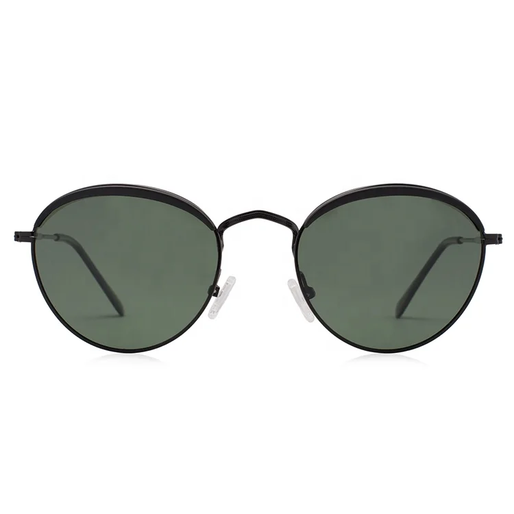 

Classic Design Green Ink Color Big Lens Metal Frame Sunglasses Mens