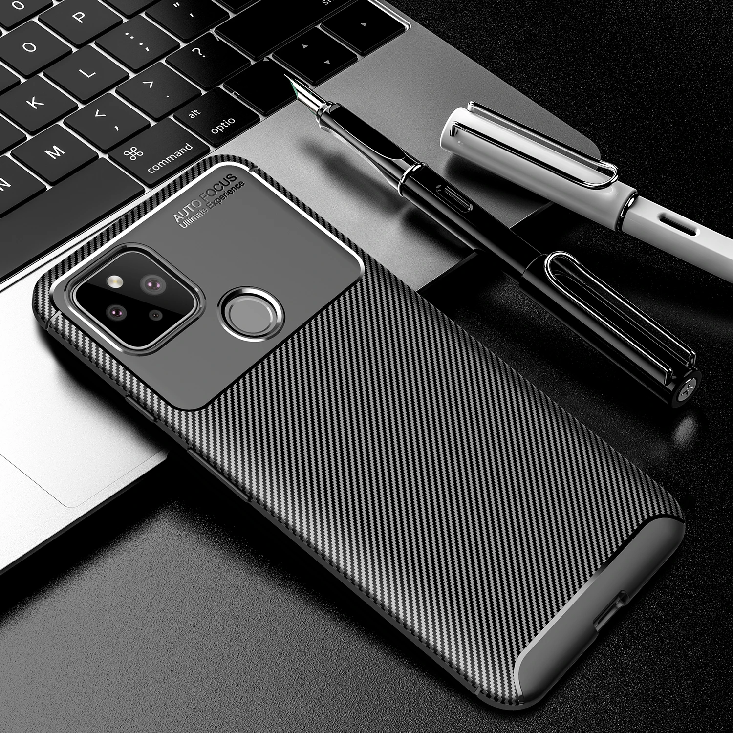 

Beetle Carbon Fiber TPU Phone Cases for Google Pixel5 Pixel 5XL, 3 colors