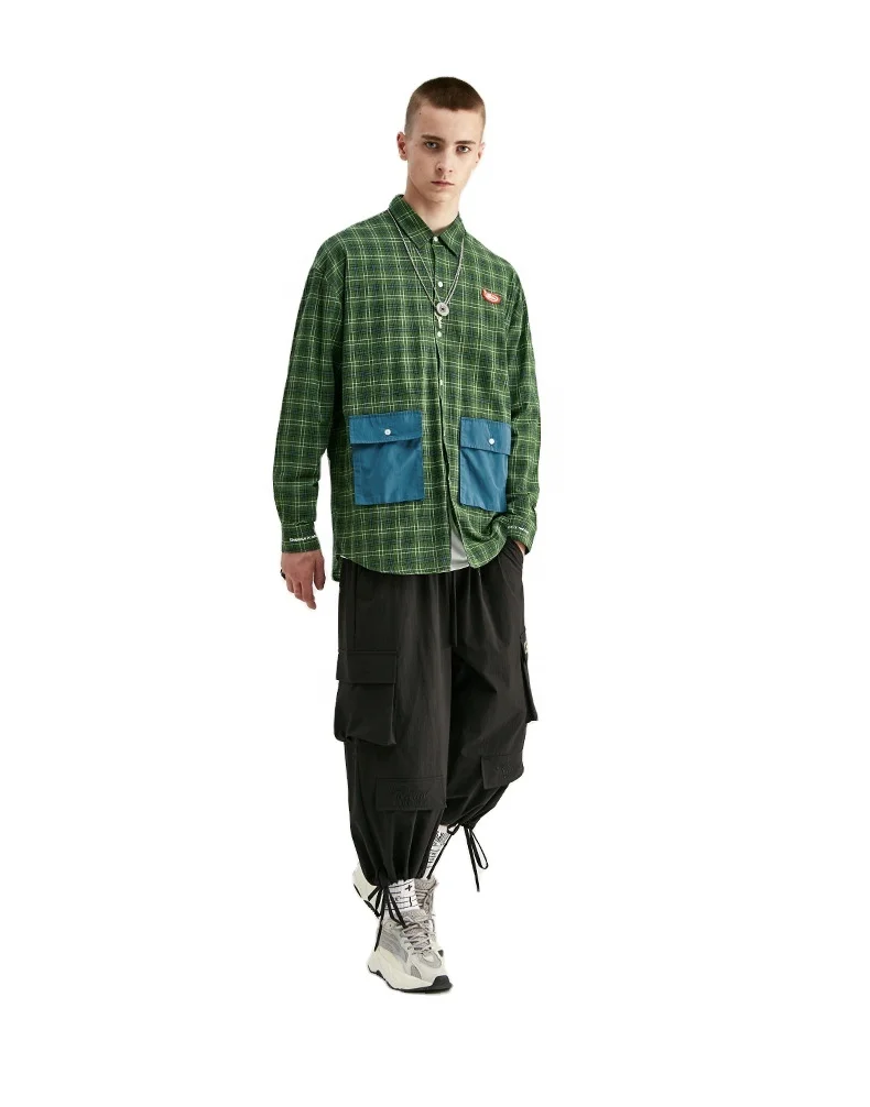 

2021 new Wholesale Slim Fit long Sleeve Cotton Checked Mens Shirts custom for men unisex