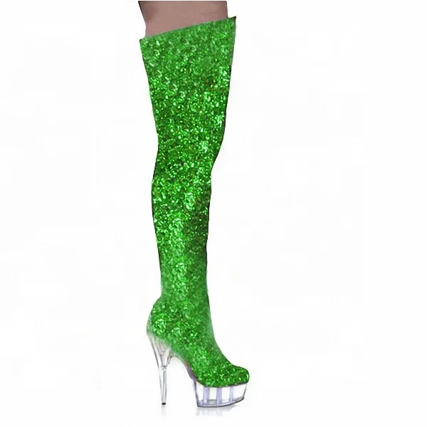 

15 cm sexy hate day superb high tall canister boots the knee-high boots pole dancing performance stage shows dress shoes